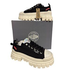 Palladium Revolt Lo TX Women's Sneakers Black Marshmallow Lug Sole Vegan Size 7